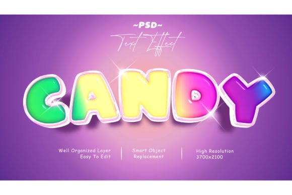 Download Colorful Candy PSD Editable Text Effect - Editable text Collection
