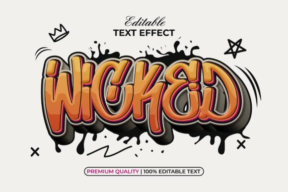 Download Wicked Text Effect Graffiti Style - Premium Resources