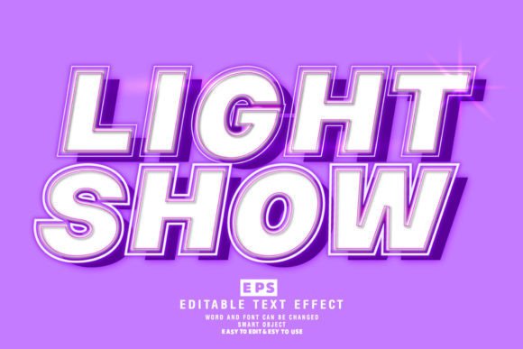 Download Light Show 3d Editable Text Effect Vecto - Editable text Collection