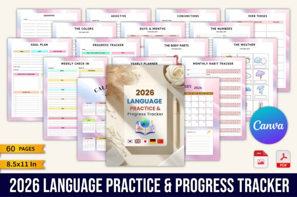 Download 2026 Language Practice Progress Tracker - Language Collection