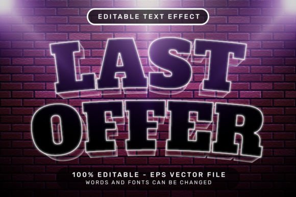 Download Last Offer Text Effect and Editable Text - Editable text Collection