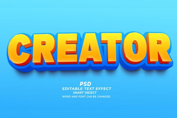 Download Creator PSD 3D Editable Text Effect - Editable text Collection
