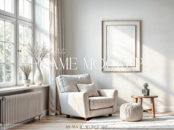 Download Light Mockup Frame on the Wall - Wall Collection