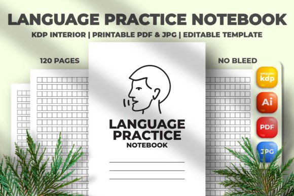 Download Language Practice Notebook KDP Interior - Language Collection