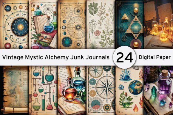 Download Vintage Mystic Alchemy Junk Journals Kit - Alchemy Collection