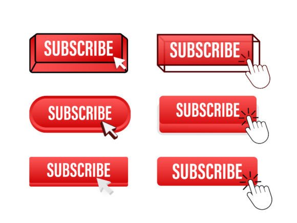 Download Subscribe Button with Pointer Clicking. - Subscribe button Collection