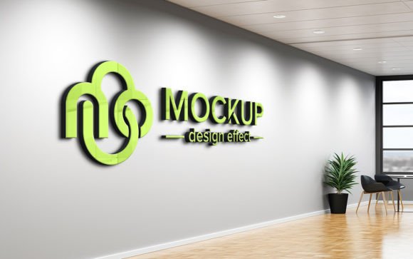Download Office Lobby Room Wall Logo Mock Up - Wall Collection